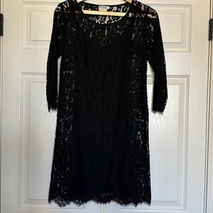 Anthropologie HD in Paris lace shift dress w/full slip, Small